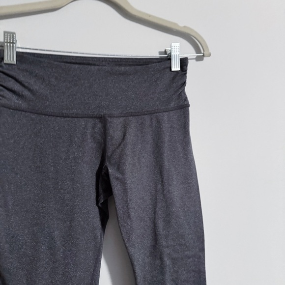 * Lululemon - Dark Gray Ruched Calf Cropped Leggings - Picture 2 of 6